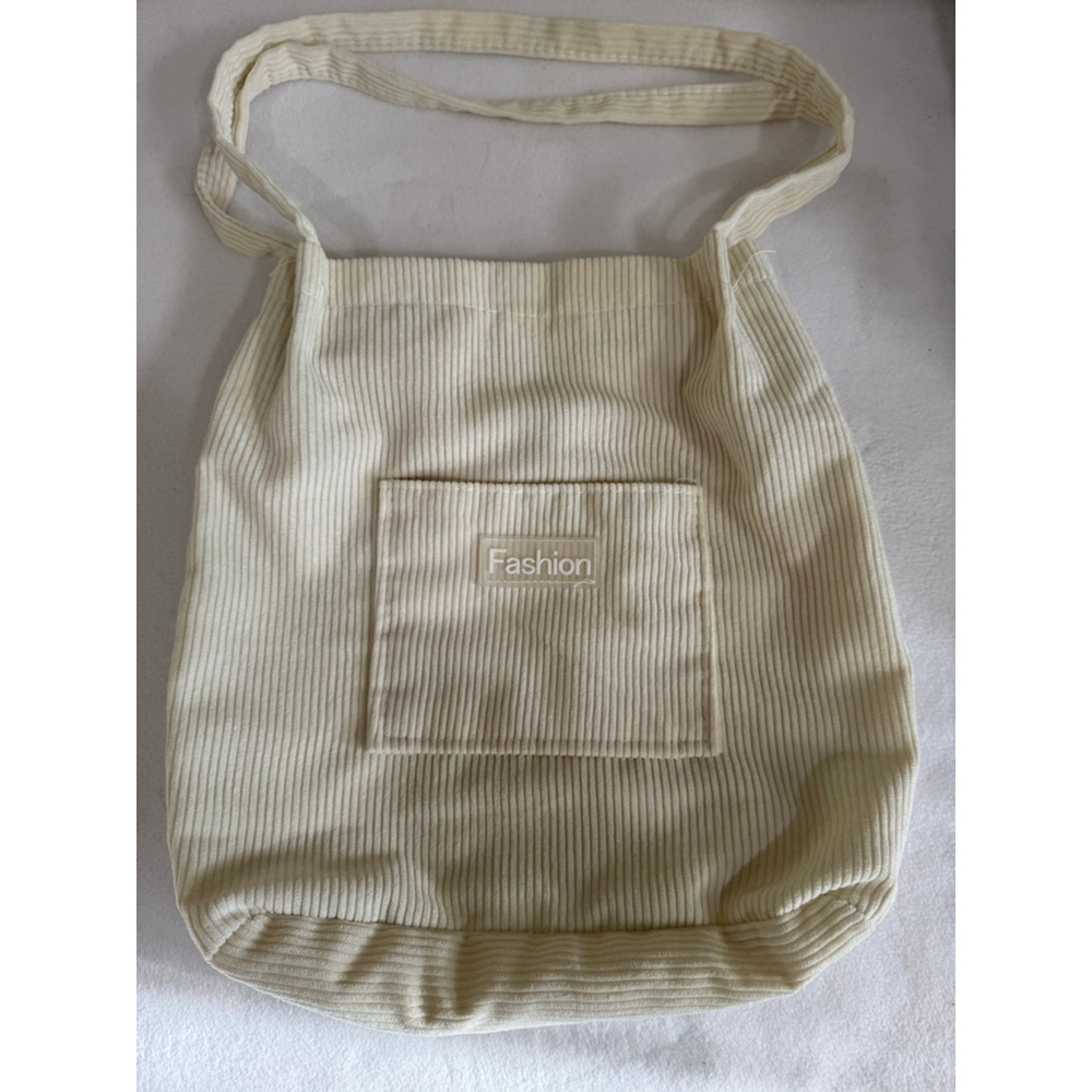 Women's Unbranded cream Corduroy “Fashion”Tote Bag One Size